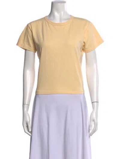 Pre-owned Leset Crew Neck Short Sleeve T-shirt In Neutrals/yellow