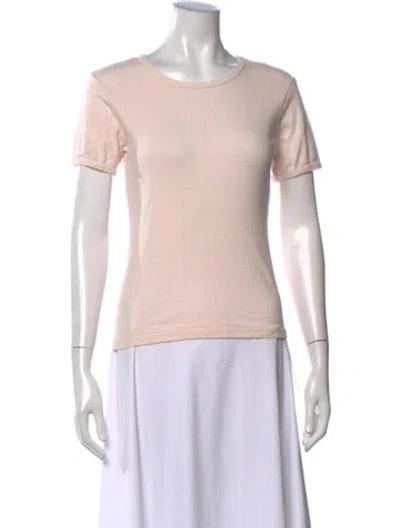 Pre-owned Leset Crew Neck Short Sleeve T-shirt In Pink