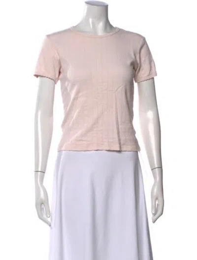 Pre-owned Leset Crew Neck Short Sleeve T-shirt In Pink