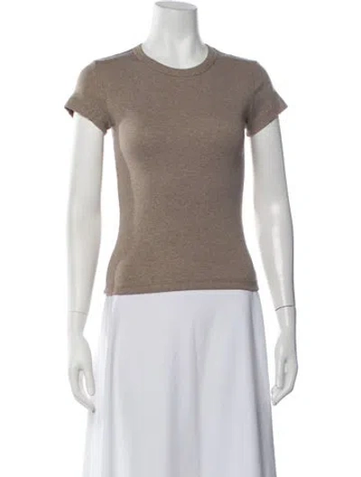 Pre-owned Leset Crew Neck Short Sleeve T-shirt W/ Tags In Neutrals