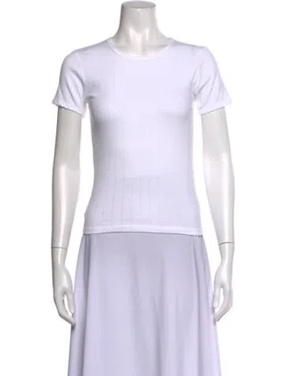 Pre-owned Leset Crew Neck Short Sleeve T-shirt W/ Tags In White