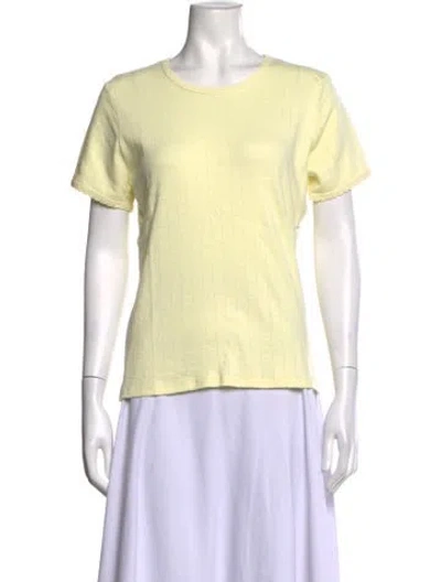 Pre-owned Leset Crew Neck Short Sleeve T-shirt W/ Tags In Yellow