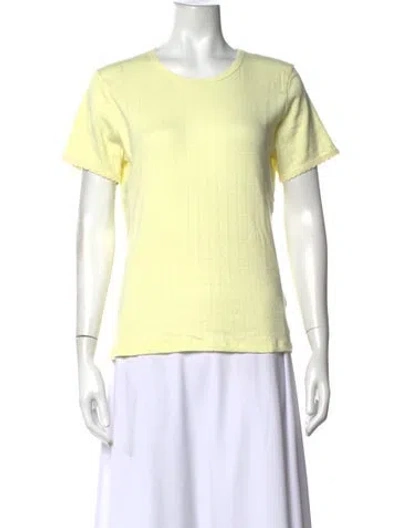 Pre-owned Leset Crew Neck Short Sleeve T-shirt W/ Tags In Yellow