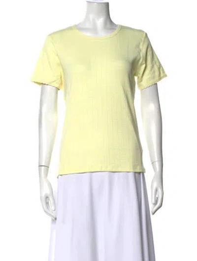 Pre-owned Leset Crew Neck Short Sleeve T-shirt W/ Tags In Yellow