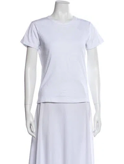 Pre-owned Leset Crew Neck Short Sleeve T-shirt In White