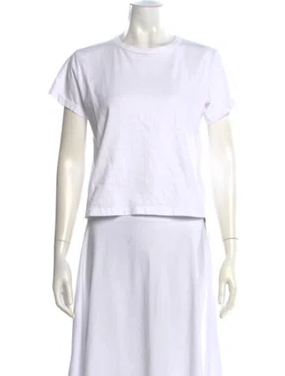 Pre-owned Leset Crew Neck Short Sleeve T-shirt In White