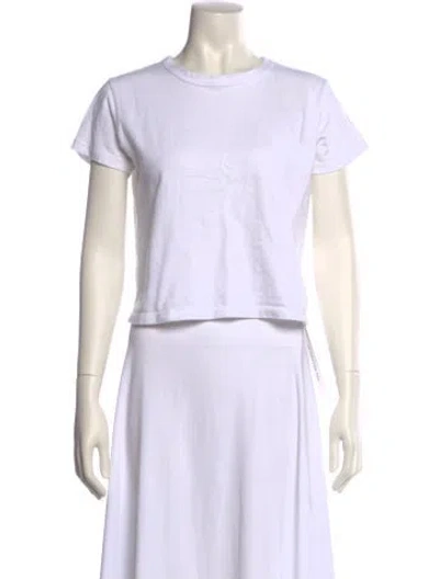 Pre-owned Leset Crew Neck Short Sleeve T-shirt In White