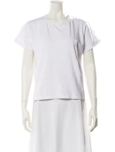 Pre-owned Leset Crew Neck Short Sleeve T-shirt In White