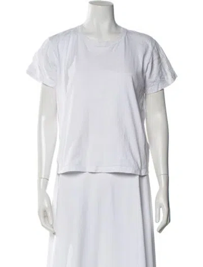 Pre-owned Leset Crew Neck Short Sleeve T-shirt In White