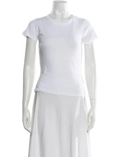 Pre-owned Leset Crew Neck Short Sleeve T-shirt In White
