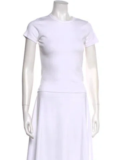 Pre-owned Leset Crew Neck Short Sleeve T-shirt In White