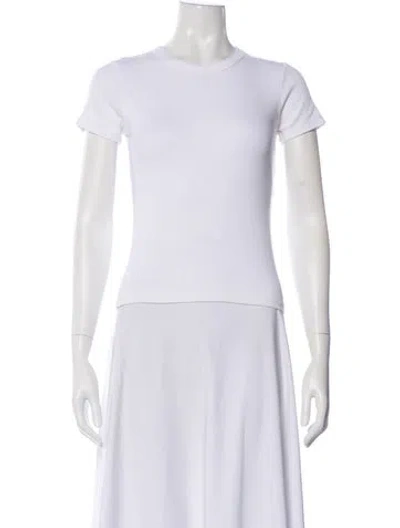 Pre-owned Leset Crew Neck Short Sleeve T-shirt In White