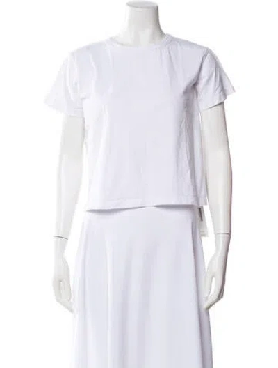 Pre-owned Leset Crew Neck Short Sleeve T-shirt In White