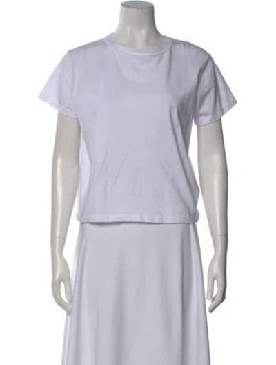 Pre-owned Leset Crew Neck Short Sleeve T-shirt In White