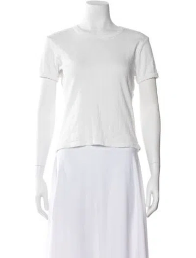 Pre-owned Leset Crew Neck Short Sleeve T-shirt In White