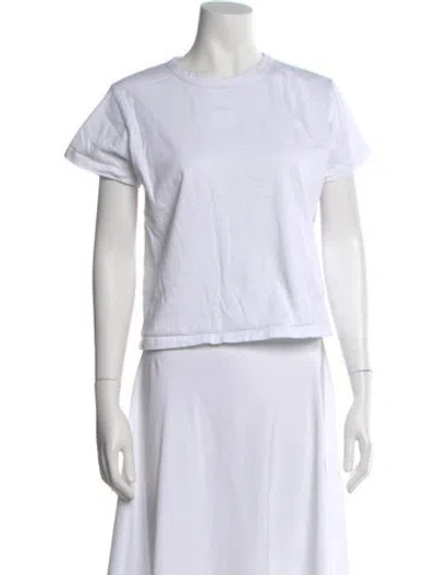 Pre-owned Leset Crew Neck Short Sleeve T-shirt In White
