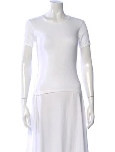 Pre-owned Leset Crew Neck Short Sleeve T-shirt In White