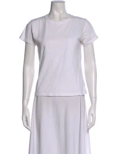 Pre-owned Leset Crew Neck Short Sleeve T-shirt In White
