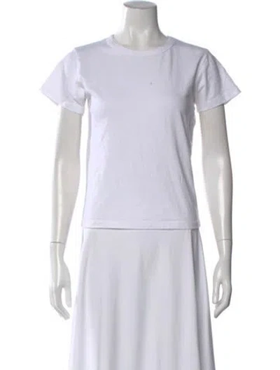 Pre-owned Leset Crew Neck Short Sleeve T-shirt In White