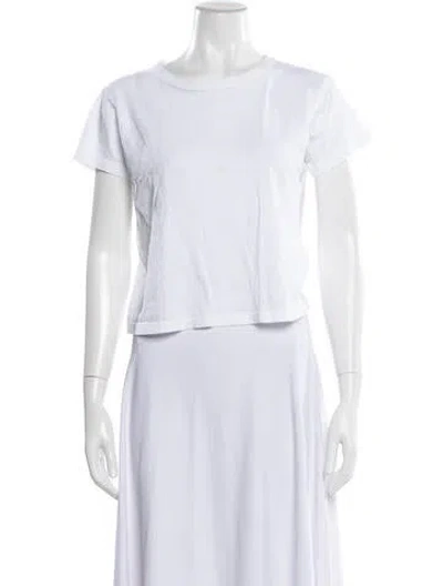 Pre-owned Leset Crew Neck Short Sleeve T-shirt In White