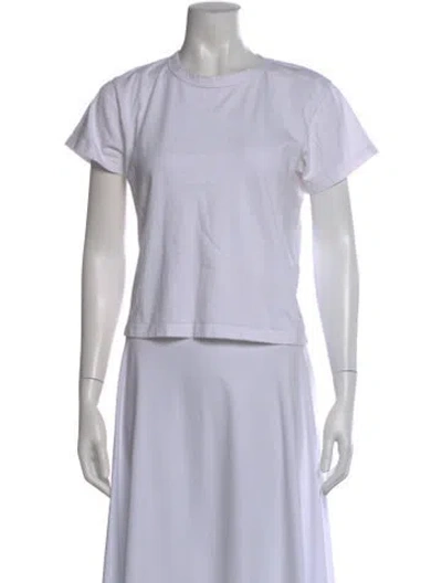 Pre-owned Leset Crew Neck Short Sleeve T-shirt In White