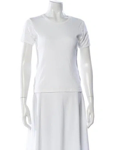Pre-owned Leset Crew Neck Short Sleeve T-shirt In White