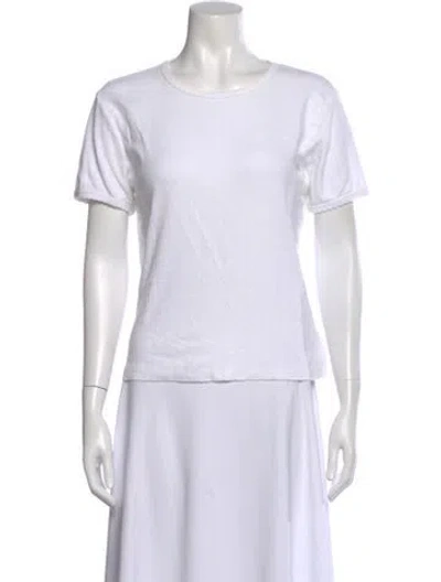 Pre-owned Leset Crew Neck Short Sleeve T-shirt In White