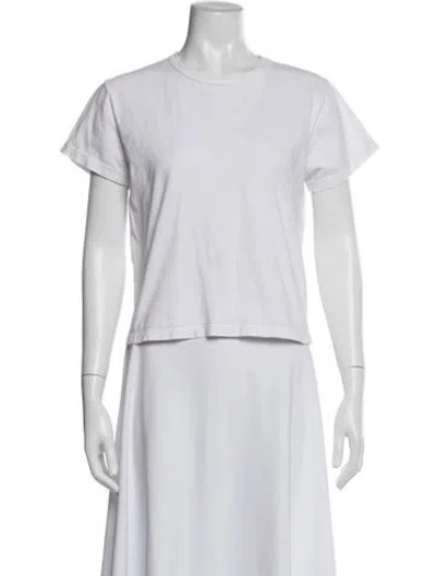 Pre-owned Leset Crew Neck Short Sleeve T-shirt In White