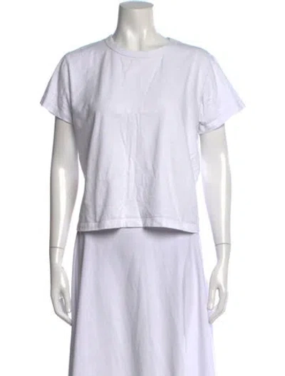 Pre-owned Leset Crew Neck Short Sleeve T-shirt In White