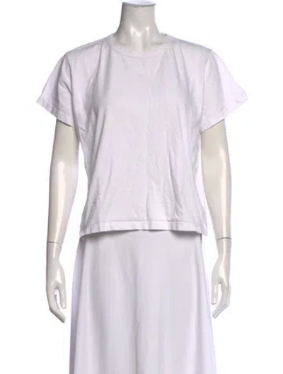 Pre-owned Leset Crew Neck Short Sleeve T-shirt In White