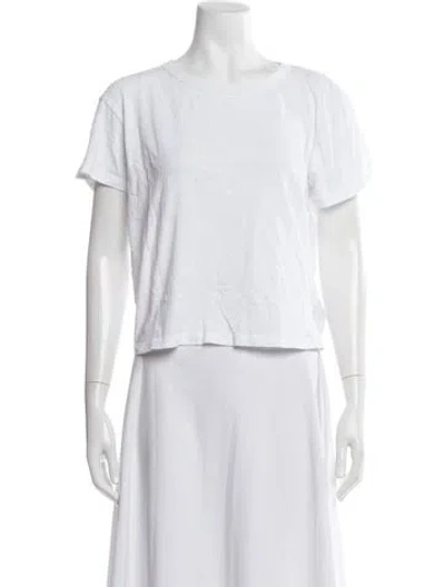 Pre-owned Leset Crew Neck Short Sleeve T-shirt In White