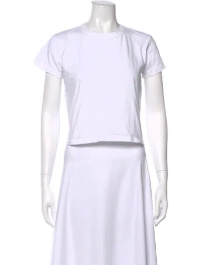 Pre-owned Leset Crew Neck Short Sleeve T-shirt In White