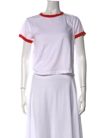Pre-owned Leset Crew Neck Short Sleeve T-shirt In White