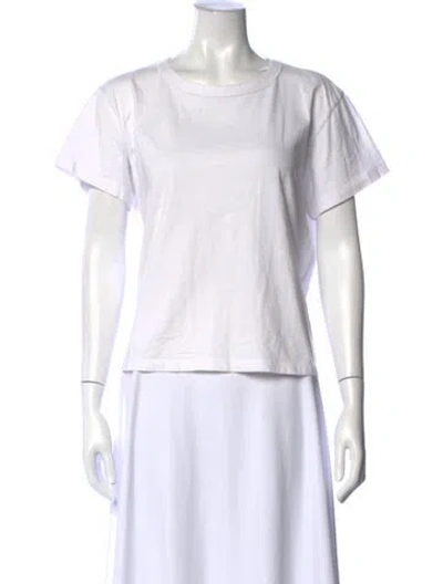 Pre-owned Leset Crew Neck Short Sleeve T-shirt In White