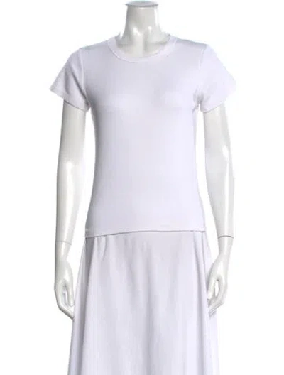Pre-owned Leset Crew Neck Short Sleeve T-shirt In White