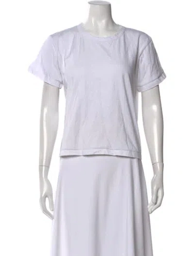 Pre-owned Leset Crew Neck Short Sleeve T-shirt In White
