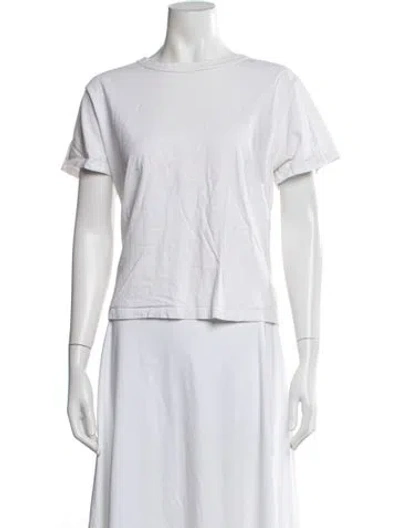 Pre-owned Leset Crew Neck Short Sleeve T-shirt In White