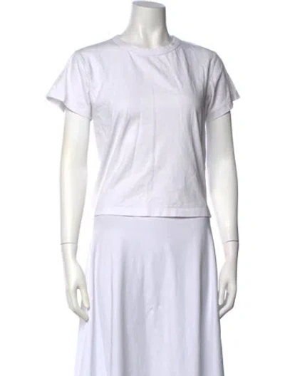 Pre-owned Leset Crew Neck Short Sleeve T-shirt In White