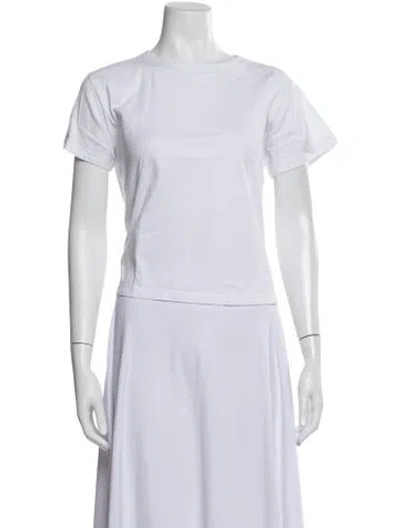 Pre-owned Leset Crew Neck Short Sleeve T-shirt In White
