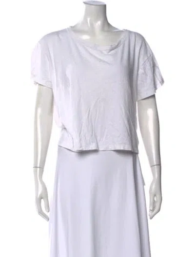 Pre-owned Leset Crew Neck Short Sleeve T-shirt In White