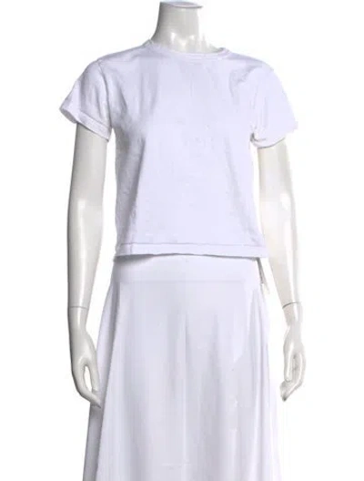 Pre-owned Leset Crew Neck Short Sleeve T-shirt In White