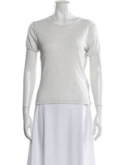 Pre-owned Leset Crew Neck Short Sleeve T-shirt In White