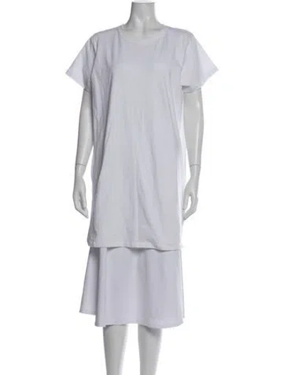 Pre-owned Leset Crew Neck Short Sleeve T-shirt In White
