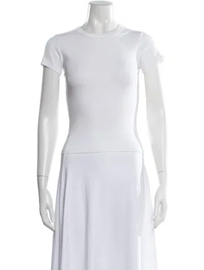 Pre-owned Leset Crew Neck Short Sleeve T-shirt In White
