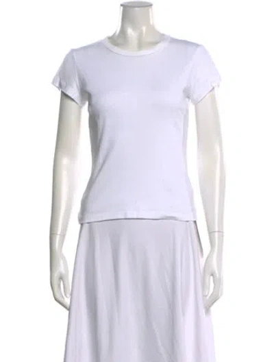 Pre-owned Leset Crew Neck Short Sleeve T-shirt In White