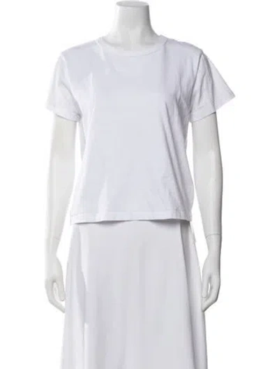 Pre-owned Leset Crew Neck Short Sleeve T-shirt In White