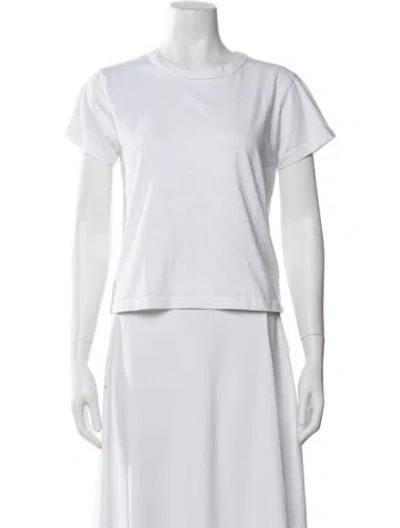 Pre-owned Leset Crew Neck Short Sleeve T-shirt In White