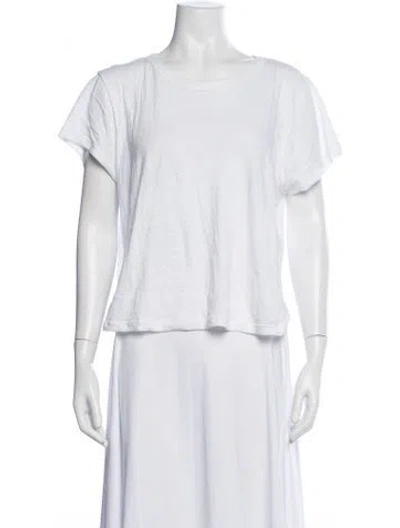 Pre-owned Leset Crew Neck Short Sleeve T-shirt In White