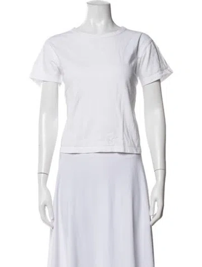 Pre-owned Leset Crew Neck Short Sleeve T-shirt In White