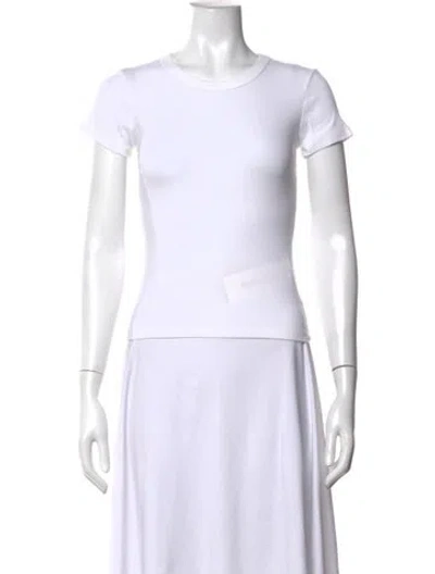 Pre-owned Leset Crew Neck Short Sleeve T-shirt In White